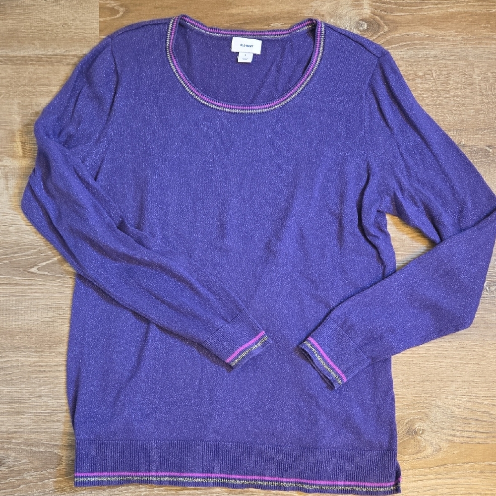 Old Navy Purple Sparkle Sweater